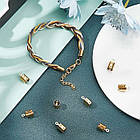 Концевики-затискачі для Шнура, Неіржавка сталь, Цет: Золото, Розмір: 10х3х2.5мм, Внутрішній Діаметр 2-2.5мм, фото 3