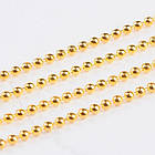 Ланцюг Плетіння Перлина, Залізо, Колір: Золото, Дзвено: Діаметр 1.5 мм, фото 2