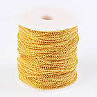 Ланцюг Плетіння Перлина, Залізо, Колір: Золото, Дзвено: Діаметр 1.5 мм, фото 3