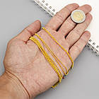 Ланцюг Плетіння Перлина, Залізо, Колір: Золото, Дзвено: Діаметр 1.5 мм, фото 4