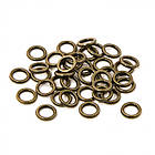 Колечки Одинарні Нероз'ємні, Сплав, Колір: Бронза, Розмір: 7х1мм, Внутрішній Діаметр 5 мм, 50 шт, фото 3