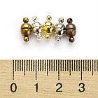 Комплект Застібки Магнітні, Латунь, Круглі, Розмір: 11x5мм, 5 кольорів по 2 шт., 10 шт./набір, 1 набор, фото 8