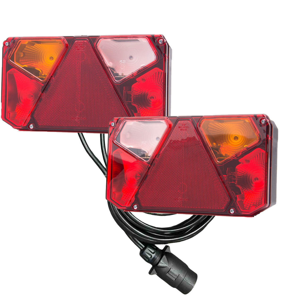 Ліхтарі на причіп задні WAS W125 із кабелем 5 м та вилкою 7 PIN, фото 1