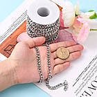 Ланцюг Неіржавка сталь, Непаяна, Розмір: Ширина 6 мм, Дзвено 9х6х2мм, (1 м), фото 5