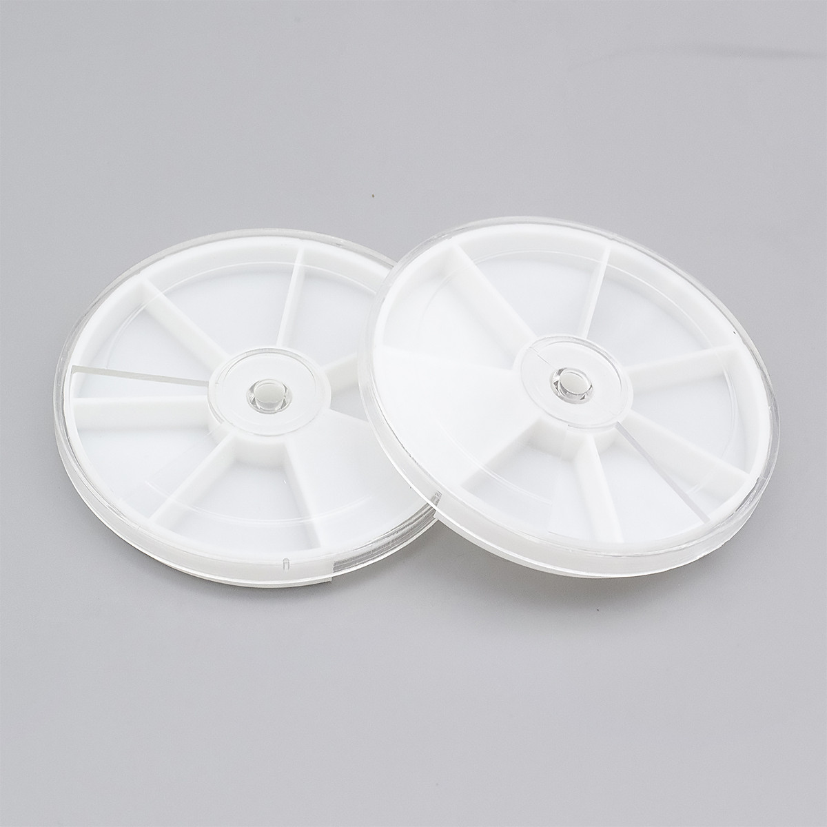 Контейнер для Бісера та Бусин, Пластик, Круглий, Безбарвний, 83х12мм, 2 шт, фото 1
