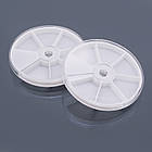 Контейнер для Бісера та Бусин, Пластик, Круглий, Безбарвний, 83х12мм, 2 шт, фото 2