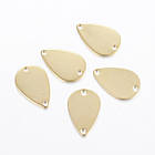 Конектор Крапля, Неіржавка сталь, 2 отвори, Колір: Золото, Розмір 15x10x0.8 мм, Отвір 1.2 мм, 10 шт, фото 2