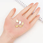 Конектор Крапля, Неіржавка сталь, 2 отвори, Колір: Золото, Розмір 15x10x0.8 мм, Отвір 1.2 мм, 10 шт, фото 3