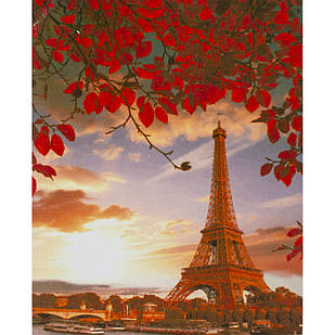 Алмазна Мозаїка за номерами Париж, Об'ємна, у рулоні, стрази, 20х30см, 1 шт