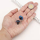 Око з фіксатором і Штифтом, для Іграшок, Круглі, Колір: Блакитний, Розмір: 20 мм, 10 пар, фото 2