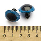 Око з фіксатором і Штифтом, для Іграшок, Круглі, Колір: Блакитний, Розмір: 20 мм, 10 пар, фото 5