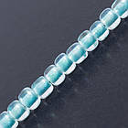 Бісер Китайський 12/0, Прозоро Райдужний, пофарбований усередину (TICRR), Блакитний 215, Круглий, 100 г, фото 2