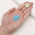 Бісер Китайський 12/0, Прозоро Райдужний, пофарбований усередину (TICRR), Блакитний 215, Круглий, 100 г, фото 3