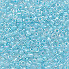 Бісер Китайський 12/0, Прозоро Райдужний, пофарбований усередину (TICRR), Блакитний 215, Круглий, 100 г, фото 4