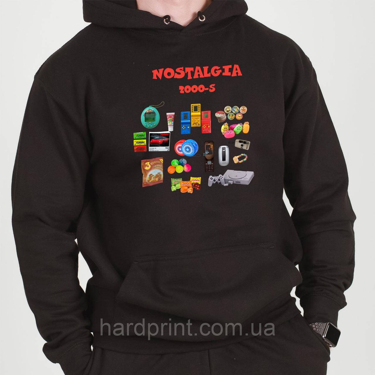 Чоловіче худі. Тепле худі. Друк на худі Назад у 2000-ті, фото 1