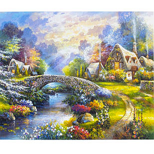 Алмазна Мозаїка за номерами Ніжний пейзаж, Основа на Рамі, Стрази, 40х50 см, 1 шт