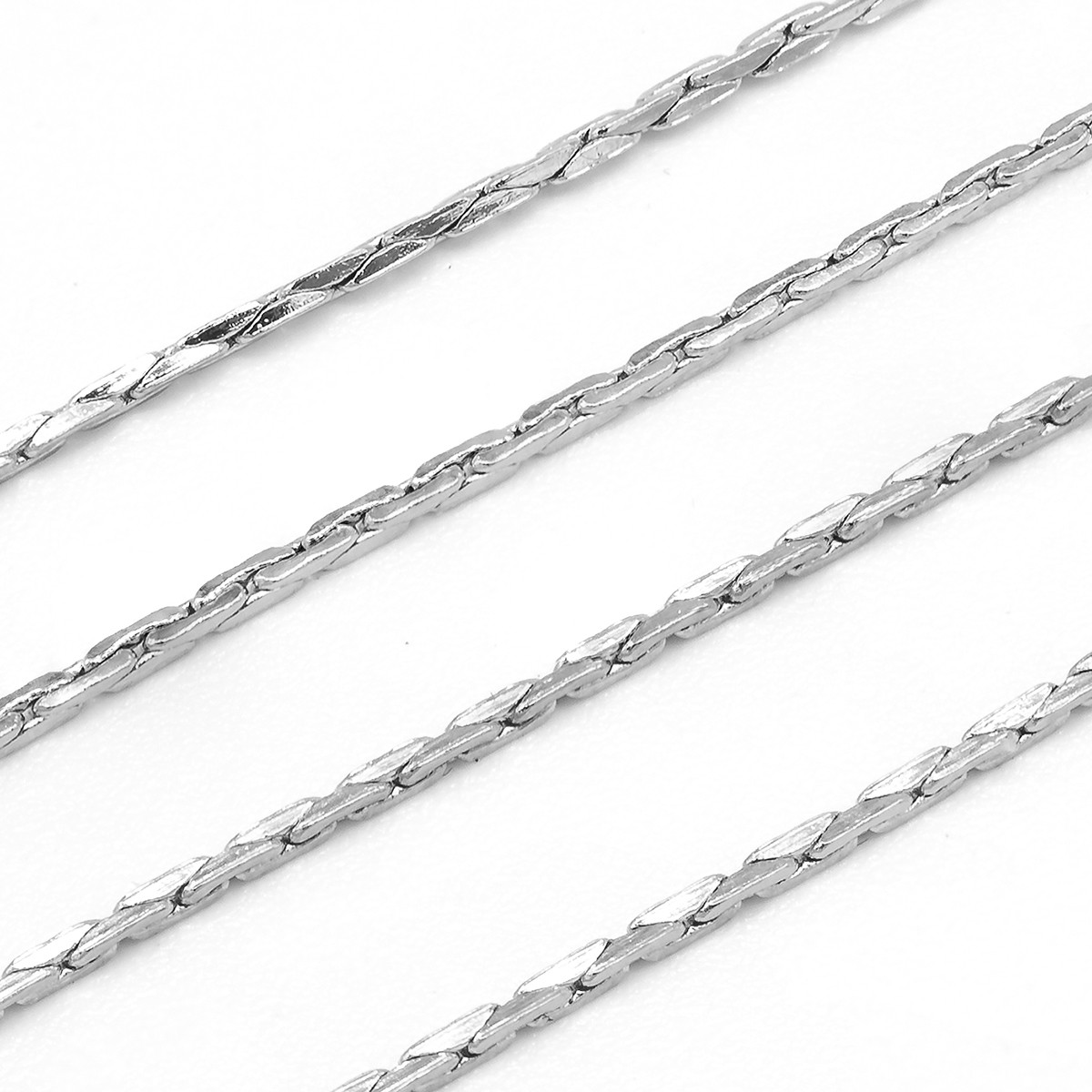 Ланцюг, Плетіння Кардана, Латунь, Колір: Платина, Дзвено: 0.9х0.6мм, 5 м, фото 1