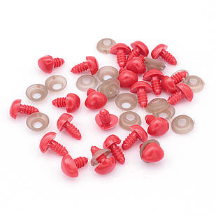 Носик для Іграшок, Трикутний, Червоний, 11х14мм, Пін: 6 мм, 50 шт