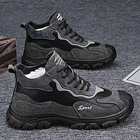 Чоловічі сірі зимові кросівки на хутрі, 41 - 44