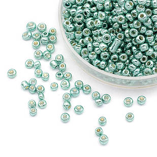 Бісер Китайський 12/0, Металевий (MC), Зелений 1119, Круглий, 100 г