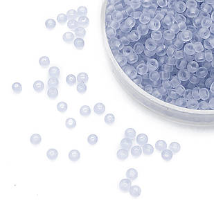 Бісер Китайський 12/0, Матовий (FC), Блакитний M12А, Круглий, 100 г