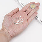 Основа під Брошка, Залізо, Булавка, з 2 отворами, Колір: Срібло, Розмір: 20х5х5мм, Відв-тіє 2 мм, 50 шт, фото 2