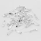 Основа під Брошка, Залізо, Булавка, з 2 отворами, Колір: Срібло, Розмір: 20х5х5мм, Відв-тіє 2 мм, 50 шт, фото 3