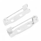 Основа під Брошка, Залізо, Булавка, з 2 отворами, Колір: Срібло, Розмір: 20х5х5мм, Відв-тіє 2 мм, 50 шт, фото 5