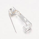 Основа під Брошка, Залізо, Булавка, з 2 отворами, Колір: Срібло, Розмір: 20х5х5мм, Відв-тіє 2 мм, 50 шт, фото 7