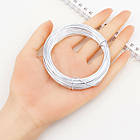 Алюмінієвий дріт 1.2 мм/10 м, Колір: Сіребо, Товщина 1.2 мм, 10 м/моток, 1 катушка, фото 3