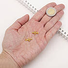 Підвіска Латунь, Хрест, Стійке покриття, Колір: Золто, Розмір: 16х10х2.5мм, З'єднувальне кільце 5х0.8мм, 2 шт, фото 4