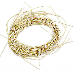 Канітель М'яка 0.5 мм, Колір: Світле Золото, Відрізки не менш ніж 25 см, приблизно 980 см/10г