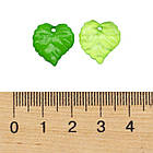 Набір Підвіски Кулони Акрилові Лист, Мікс, 15-16x15-16x2мм, Отвір 1-1.5 мм, 100 шт./пач, 1 упаковка, фото 2