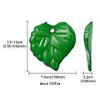 Набір Підвіски Кулони Акрилові Лист, Мікс, 15-16x15-16x2мм, Отвір 1-1.5 мм, 100 шт./пач, 1 упаковка, фото 3