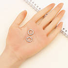 Застібка Кільце Пружинне Латуничне, Платина, 15х14.5х3мм, фото 2