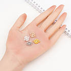 Конектор Квітка Біжутерний сплав, 2 отвори, Колір: Мікс, Розмір: 13х18х2мм, Отвір 1 мм, 4 шт, фото 2