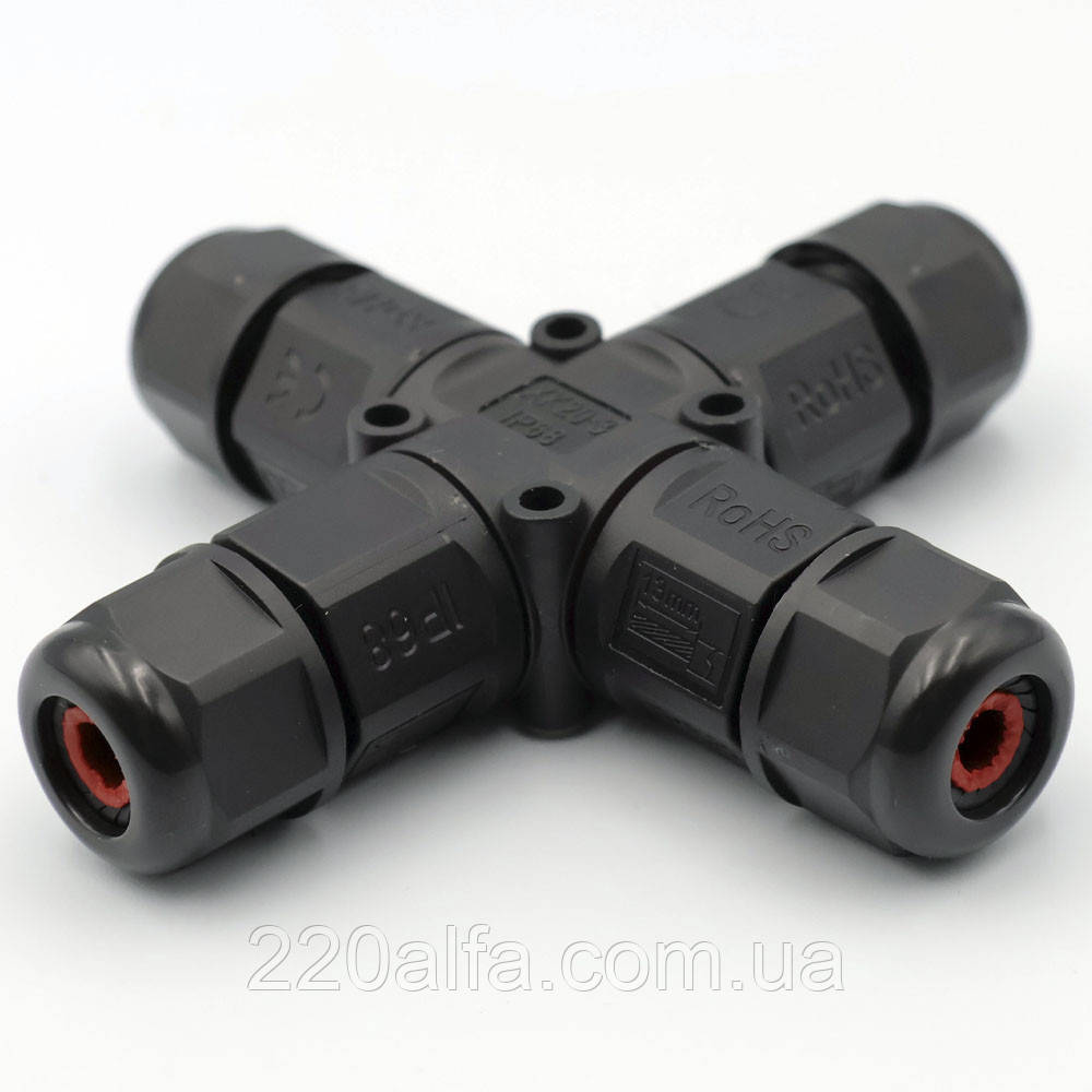 Конектор X-подібний XK20 3pin IP68 TAKEL, фото 1