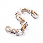 Ланцюг Акрилова Ручна Роботи, Овал, Плетіння Якісне, Імітація натурального Кам'яна, Колір: Лляний, Д, 1 нить, фото 2