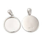 Срібло 925 Родоване Кулон-Сеттинг Круглий під Кабошон, 13 мм, 1 шт, фото 2