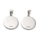 Срібло 925 Родоване Кулон-Сеттинг Круглий під Кабошон, 13 мм, 1 шт, фото 3