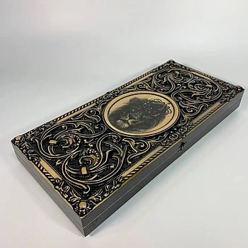 Нарди дерев'яні ручної роботи Лев 50×23 см нарди довгі та нарди короткі