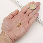 Підвіска Латунь, Кругла, Покриття Золото 18К, Розмір: 10х9х9мм, Отвір 3 мм, 2 шт, фото 5