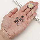 Шапочки для Бусин зі Сплава, Квітка, Колір: Збройова сталь, Розмір: 10х4мм, Отвір 1 мм, 20 шт, фото 3