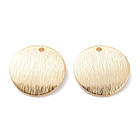 Підвіска Плоска Кругла, Латунь, Покриття Золото 24К, Розмір: 14х1мм, Отвір 1.2 мм, (4 шт.), фото 2