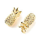 Підвіска Латунь, Ананас, Покриття Золото 18К, Розмір: 19х9мм, сполучне кільце 5.1х0.8мм, 1 шт, фото 2