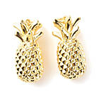 Підвіска Латунь, Ананас, Покриття Золото 18К, Розмір: 19х9мм, сполучне кільце 5.1х0.8мм, 1 шт, фото 4