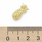 Підвіска Латунь, Ананас, Покриття Золото 18К, Розмір: 19х9мм, сполучне кільце 5.1х0.8мм, 1 шт, фото 5