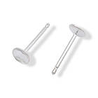 Срібло 925 Основи для Пусет, під Кабошон, Колір: Срібло, Розмір: 11х4мм, 2 шт, фото 4