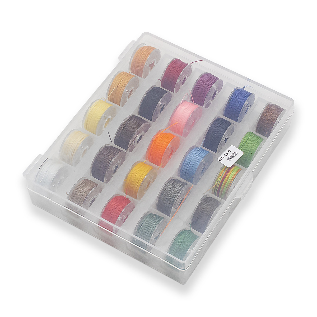 Набір Шнур Вощений Поліестер, Розмір: 0.45 мм, 25каточок/набір, приблизно 16 м/котушка, 1 набор, фото 1