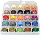 Набір Шнур Вощений Поліестер, Розмір: 0.45 мм, 25каточок/набір, приблизно 16 м/котушка, 1 набор, фото 6